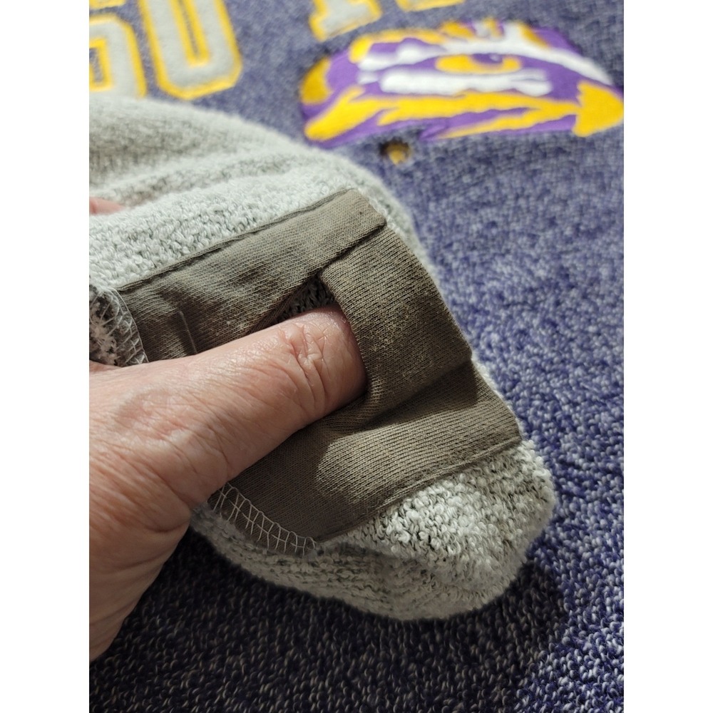 LSU Tigers Raglan Long Sleeve Comfy Terry Sweatshirt XX-Large Gameday Tailgate - Picture 10 of 10